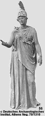Bronze statue  NM Athens from Piraeus:  Athena. Ca. 350 B.C.  H.  