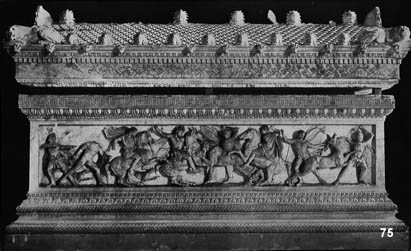 Marble coffin  NM Istanbul the "Alexander Sarcophagus"  320-300 B.C.  H.   